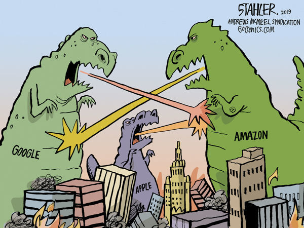 Cartoon: Tech monsters